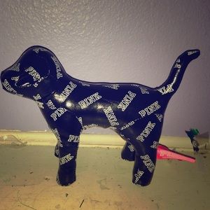 Pink Victorias Secret Black Plush Dog
