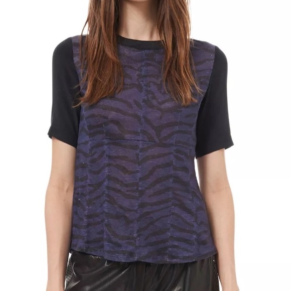 Rebecca Taylor tiger jersey top