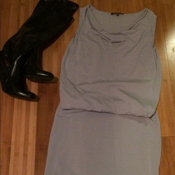 Gray stretchy sleeveless dress