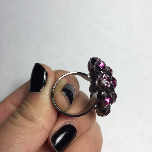 Purple Rhinestone Ring - Picture 4 of 4
