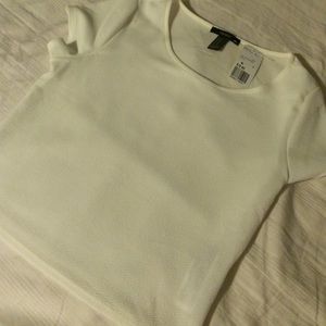 NWT Forever 21 white crop top