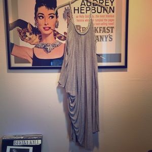 Grecian grey jersey dress