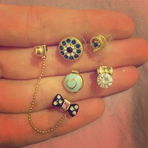 Betsey Johnson mismatched earrings