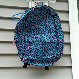 Leopard Print Backpack Blue and Pink by Metro NWT