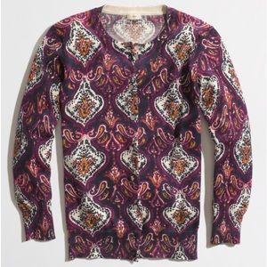 NWOT! JCrew Factory Clare cardigan in paisley