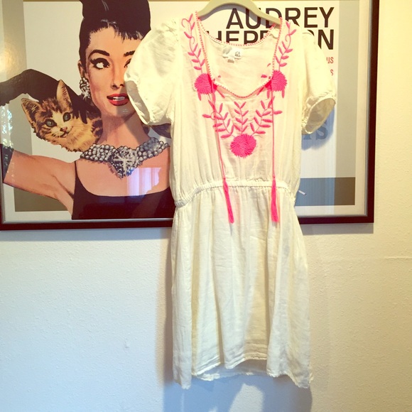 d.Ra dress with hot pink accents