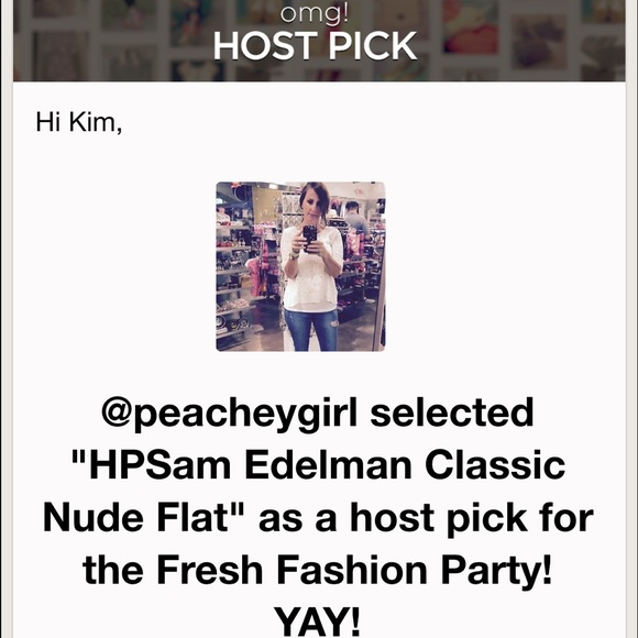 ❌SOLD❌ 🎉2xHP🎊Sam Edelman Classic Nude Flat - Picture 4 of 4