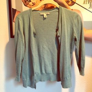 True teal cardigan + 3/4 sleeves
