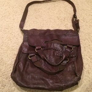 Genuine leather cross body bag