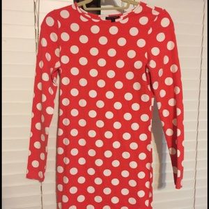 Topshop Red Polka Dot Dress