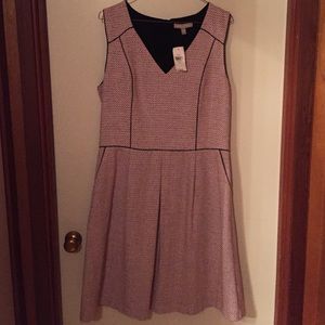 Banana Republic size 12tall pink/white/navy dress