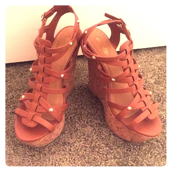 Charlotte Russe Tan Wedges
