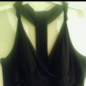 Black sleeveless top