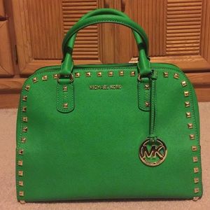 Michael Kors Palm Green Satchel