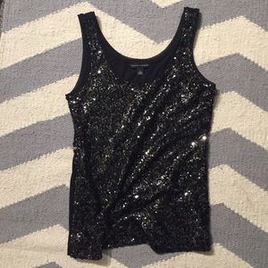Banana Republic sequin tank top black xs