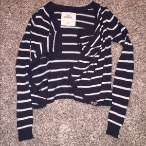 Brown and cream striped sweater