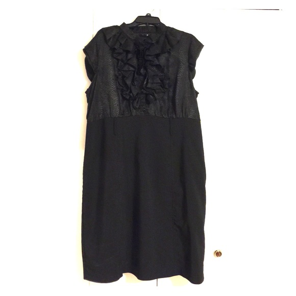 Black Dress with Ruffle Details