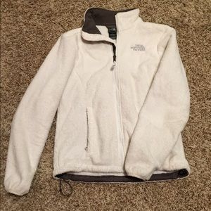 White fleece north face