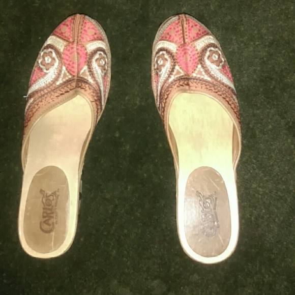 Great wooden clogs by Carlos Santana