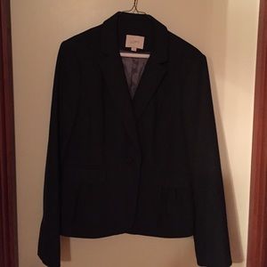 Dark grey LOFT size 8 one-button blazer