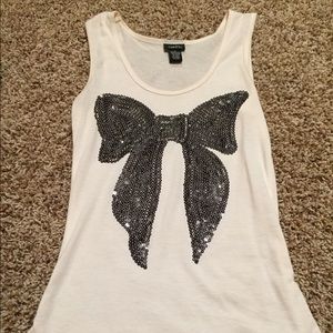 Sequin bow tank