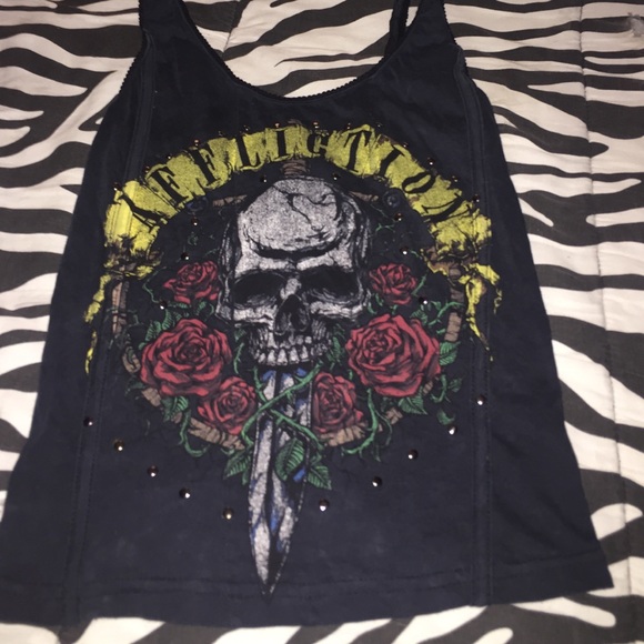 Affliction corset crop style tank