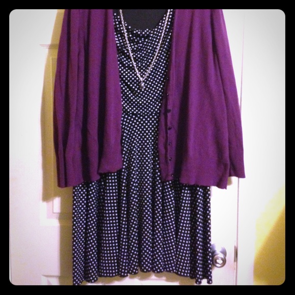 Cute Black Polkadot Dress xxl xxxl