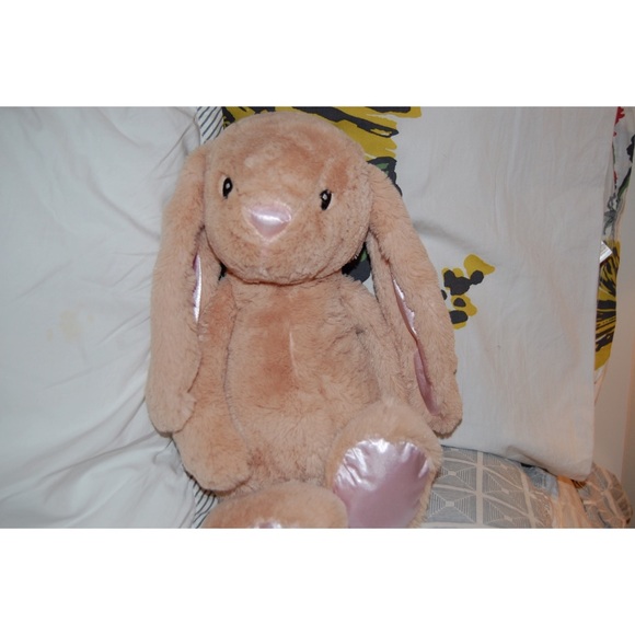 Brown, Fluffy, Plush Bunny