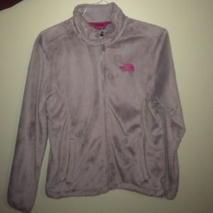 Grey And Pink Women's NorthFace Osito Jacket