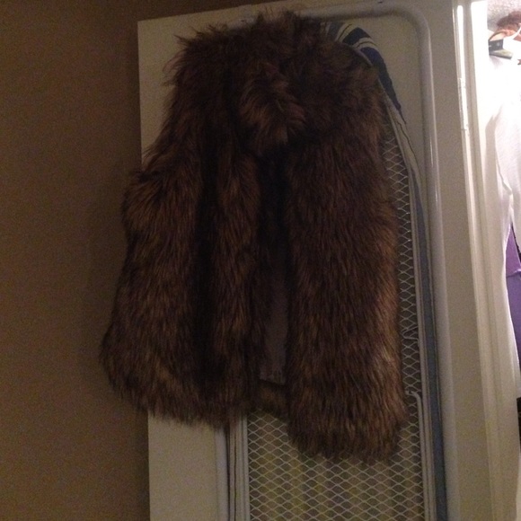 Faux fur vest