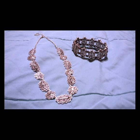 Jewelry - Trifari Antique Look Necklace and Bracelet