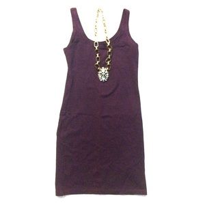 Plum colored fitted dress