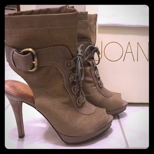 Joan & David Peep Toe Booties
