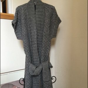 ISDA & CO SWEATER COAT TUNIC LENGTH HAND KNITTED ITALIAN WOOL  VTG NWT Sz SMALL