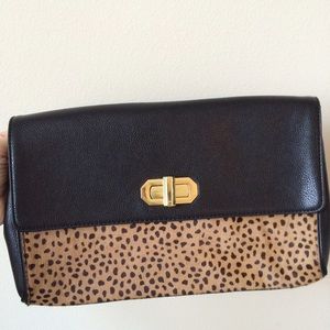 Banana Republic Clutch with Faux Leather Leopard