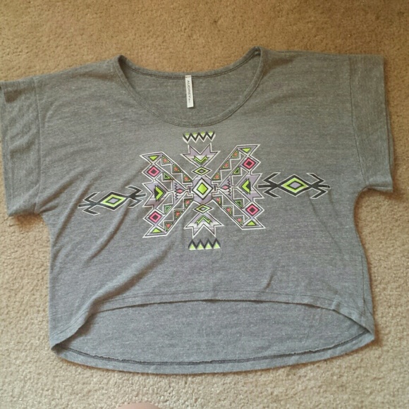 Tribal print crop top