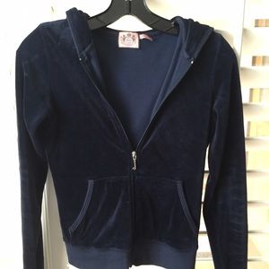 Navy Blue Velour Jacket