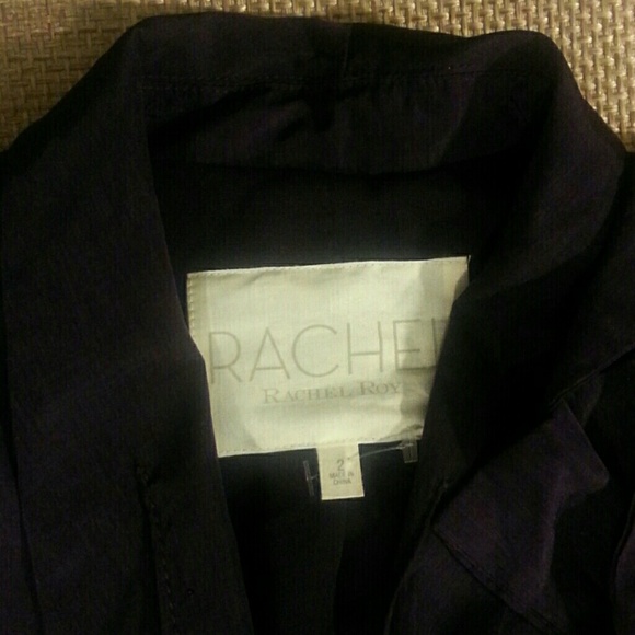 *SALE* RACHEL ROY Deep Plum Jacket w/Copper Chain - Picture 3 of 4