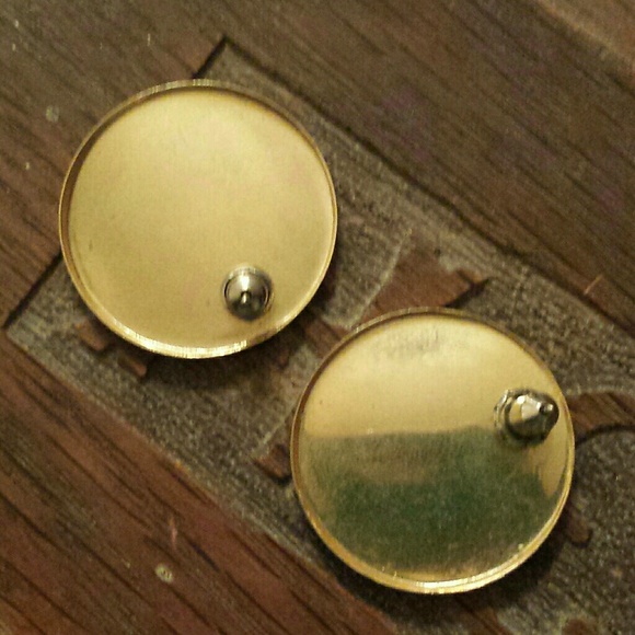 🍀VINTAGE HP🍀 Round Peach Fashion Earrings - Picture 3 of 4
