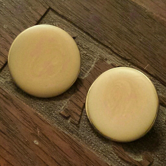 🍀VINTAGE HP🍀 Round Peach Fashion Earrings - Picture 4 of 4