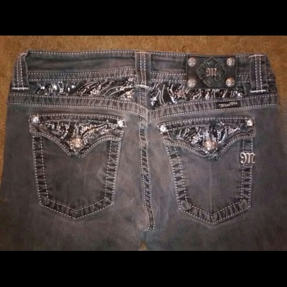 Size 30 Black washed Miss Me Jeans