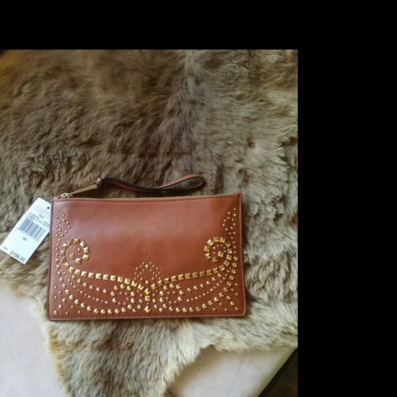 Michael Kors large zip clutch