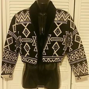 Thick Tribal Cropped Sweater