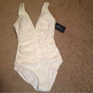White One Piece Bathing Suit