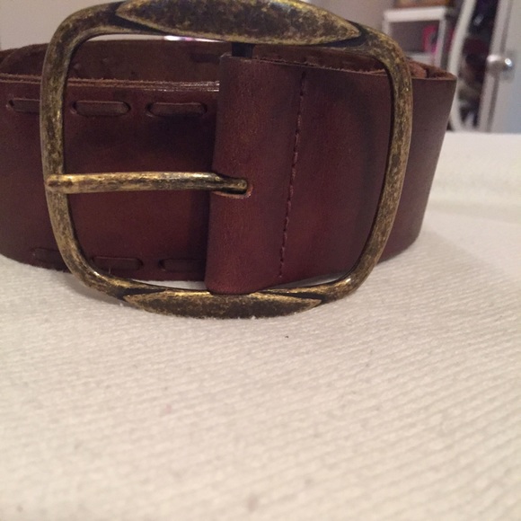 Terrific brown leather belt