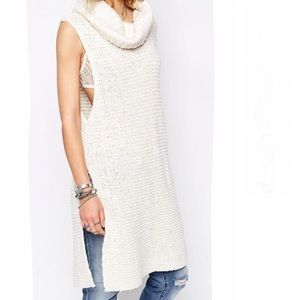 COWL-NECK SLIT LT WGHT SWEATER