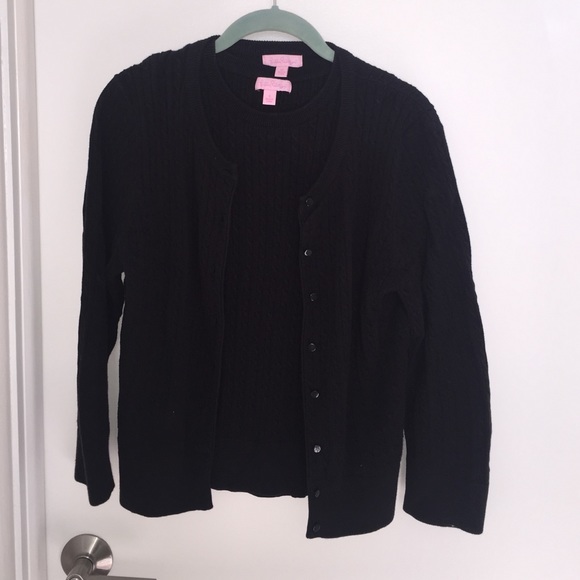 Lilly Pulitzer black sweater set - Picture 1 of 4