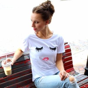 Lips and Lashes Tee