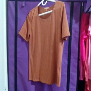 Ellen Tracy Brown Sequined Shirt