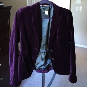 J Crew velvet jacket, Size 8